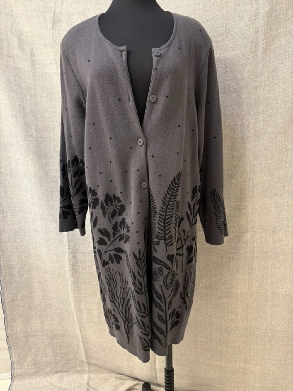 Gudrun Sjoden Dawn Long Cardigan, Ash Grey XL - Picture 4 of 11